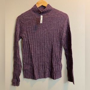 NWT Madewell Alpaca-Blend Mockneck Sweater Purple size medium